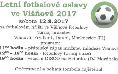 Letní fotbalové oslavy ve Višňové