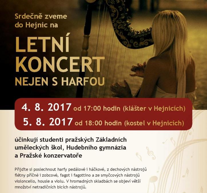 Letní koncert nejen s harfou