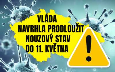 Vláda rozhodla o prodloužení nouzového stavu do 11. května