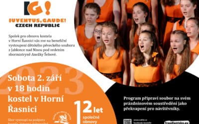 Benefiční vystoupení dětského pěveckého souboru IUVENTUS, GAUDE! v Horní Řasnici